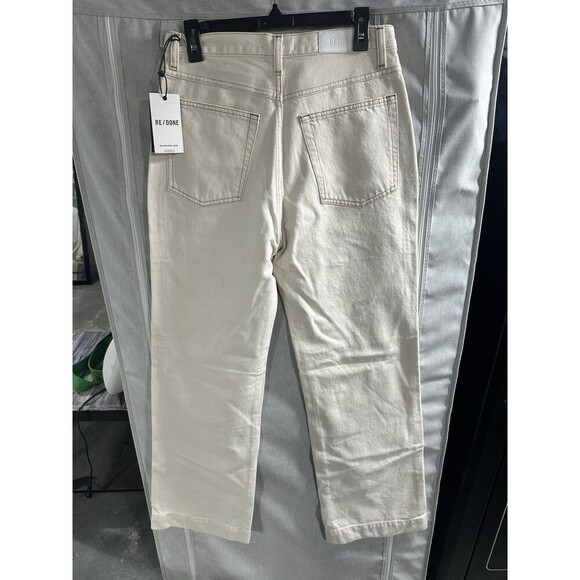NWT Re/Done Womens Zipper Fly High‎ Rise Wide Leg Jeans Cream Denim Size 29 - Picture 7 of 7